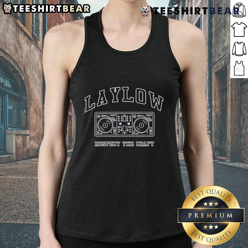 Alt Text: Stylish Top Laylow Respect The Craft tank top in black, showcasing trendy design and casual streetwear style.