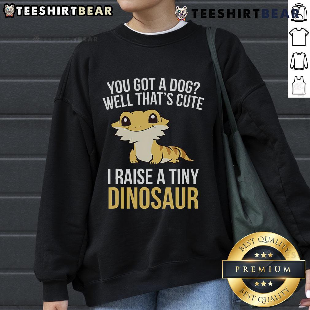 Bearded Dragon sweatshirt featuring a tiny dinosaur design, perfect for lizard and gecko pet enthusiasts.