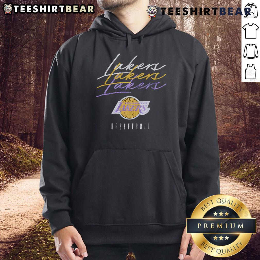 Top Los Angeles Lakers Hardwood Classics Triple Stack Hoodie showcasing vibrant team colors and stylish design.