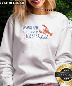 Stylish fisherman sweatshirt featuring a top martini and lobster diet aesthetic, perfect for seafood lovers and fashion enthusiasts.