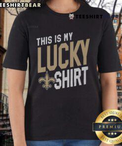 Top New Orleans Saints This Is My Lucky Ladies Tee featuring vibrant team colors and stylish design for fans.