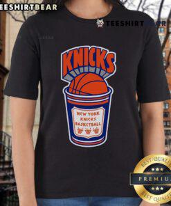 Top New York Knicks Hardwood Classics Brew City ladies tee featuring vibrant team colors and stylish design.