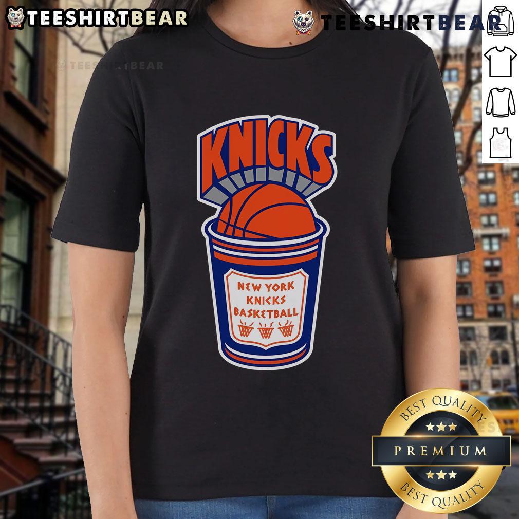 Top New York Knicks Hardwood Classics Brew City ladies tee featuring vibrant team colors and stylish design.