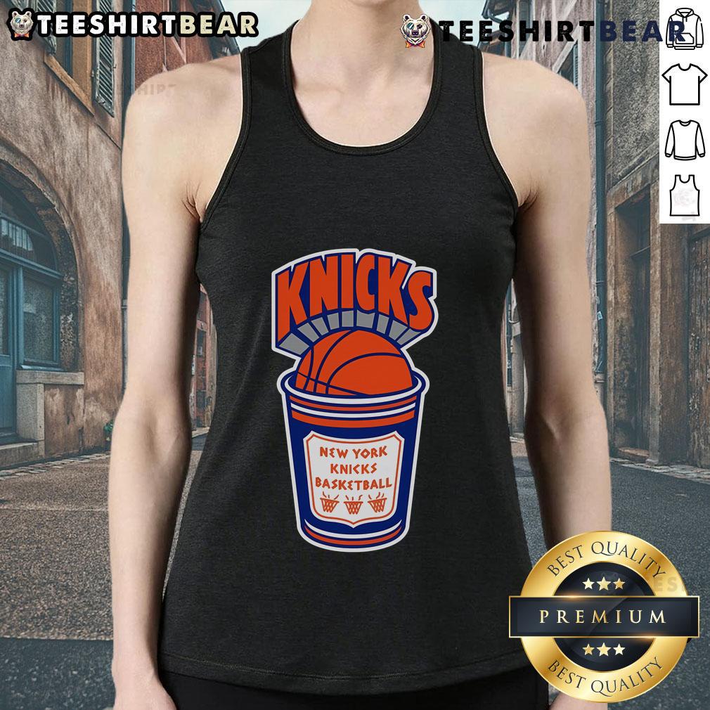 Stylish New York Knicks Hardwood Classics Brew City Tank Top featuring vibrant team colors and logo.
