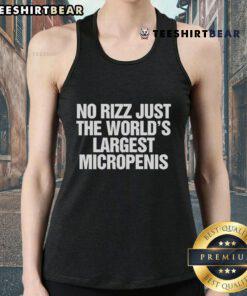 Top featuring 'No Rizz, Just the World's Largest Micropenis' design, perfect for humorous fashion statements.