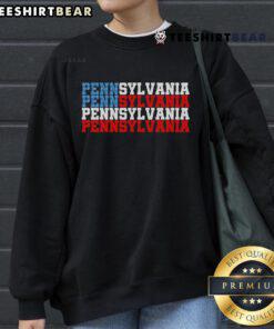 Top Pennsylvania USA flag sweatshirt featuring Philadelphia design, perfect for fans of the state and city pride.