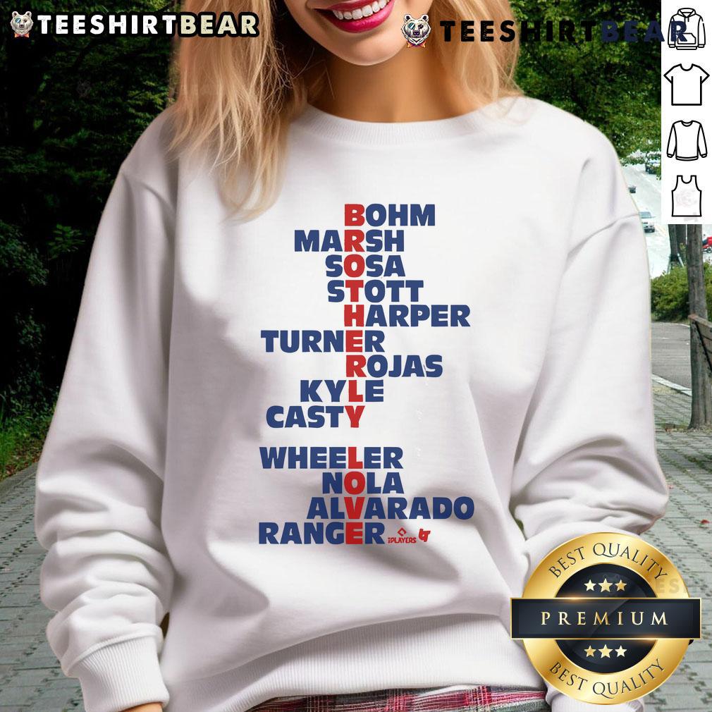 Top Philly Brotherly Love Names 2025 sweatshirt featuring stylish design and vibrant colors for fans.