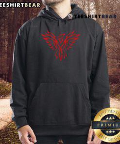 Top Phoenix Rising Fire Bird Reborn from Ashes Hoodie showcasing vibrant design symbolizing rejuvenation and transformation.