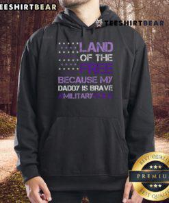 Top Purple Hoodie for Military Child Month featuring USA flag design, celebrating military families and their children.