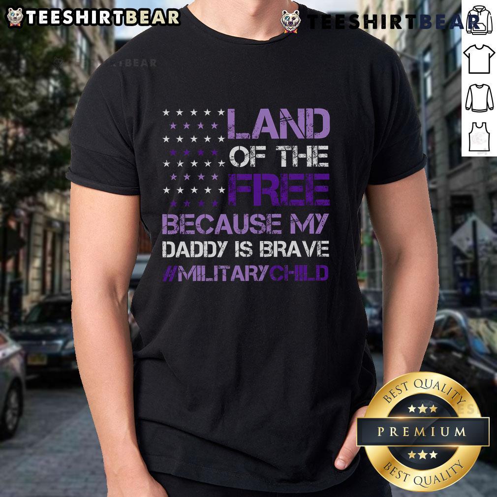 Top Purple Up for Military USA Flag T-Shirt celebrating Military Child Month with a vibrant design for proud military families.