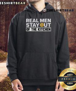Top Real Men Stay Out of the Kitchen hoodie featuring a pickleball design, perfect for sports enthusiasts.