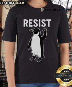 Top Resist Penguin Ladies Tee featuring a cute penguin design, perfect for casual outings and animal lovers.