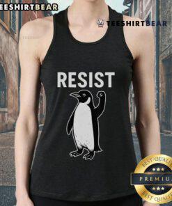 Top Resist Penguin Tank Top featuring a cute penguin graphic, perfect for casual wear and summer adventures.