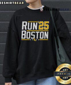 Top Run Boston 2025 sweatshirt featuring a stylish design, perfect for runners and fans of the Boston Marathon.