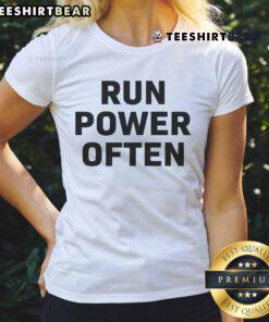 Top run power often ladies tee in vibrant colors, perfect for active women seeking stylish workout apparel.