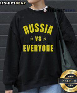 Top Russia vs Everyone sweatshirt featuring bold graphic design, perfect for casual wear and sports fans.