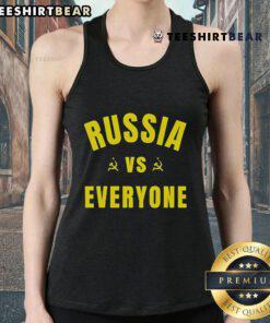 Top Russia Vs Everyone Tank Top featuring bold graphics and a stylish design for casual wear and sports enthusiasts.