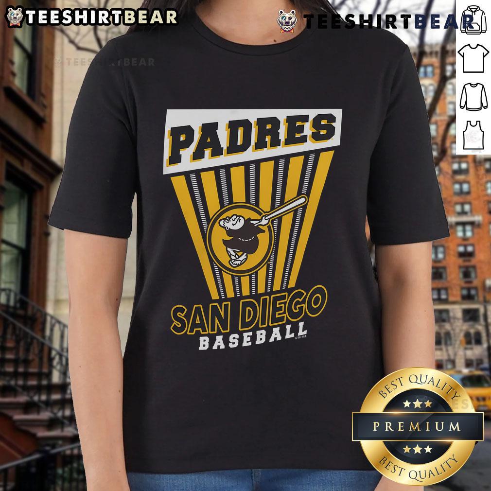 Top San Diego Padres baseball starter ladies tee in vibrant colors, perfect for game day and casual wear.
