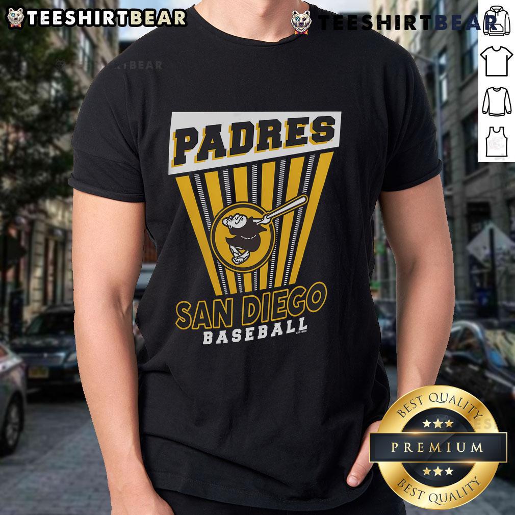 Alt Text: Top San Diego Padres baseball starter t-shirt featuring team logo and vibrant colors for fans and collectors.