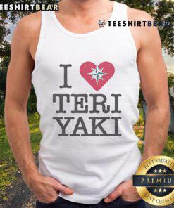 Seattle Mariners I Love Teriyaki Night tank top featuring vibrant graphics, perfect for fans and summer outings.