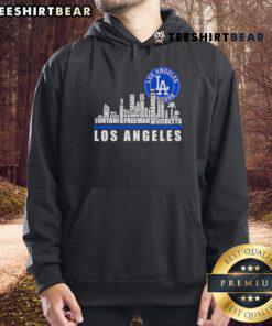 Los Angeles Dodgers players logo hoodie featuring a stylish top skyline design, perfect for MLB fans and enthusiasts.