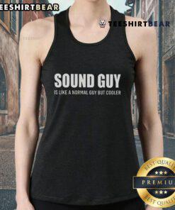 Alt Text: Top Sound Guy in a stylish tank top, showcasing a cool vibe and unique personality, perfect for summer fashion.