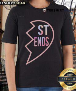 Best Friends Matching Tees: 'Top-St-End-Bff-1-Heart-In-2' Ladies Shirts for BFFs - Perfect for Friends' Day!