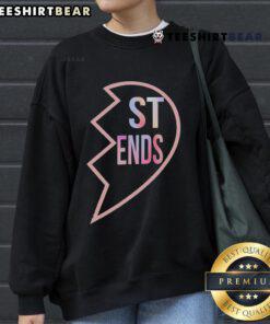 Top St End BFF Heart Sweatshirt for Best Friends - Matching 2nd Part Design for Friendship Gifts