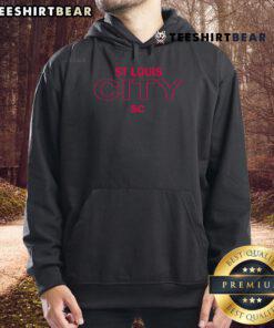 Stylish Top St. Louis City SC hoodie featuring vibrant team colors and logo, perfect for fans and casual wear.