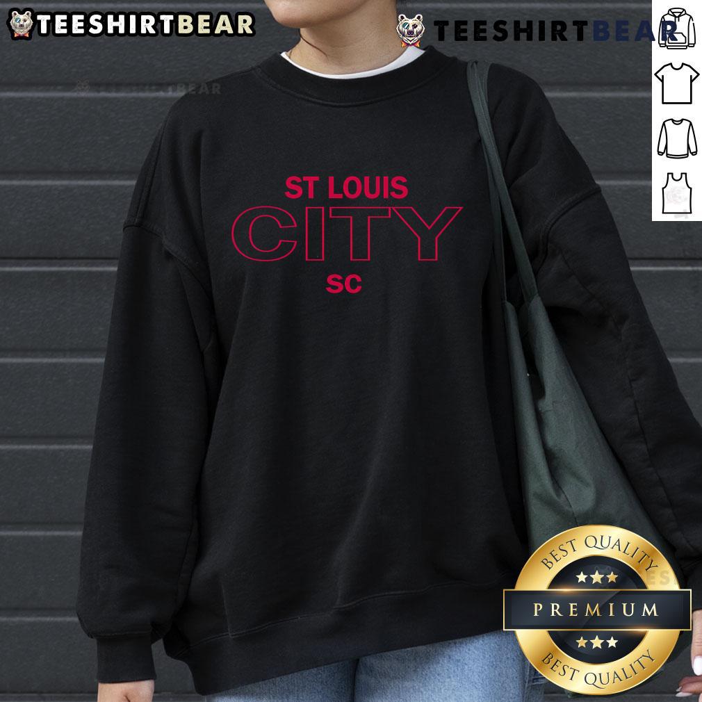Cozy Top St. Louis City SC sweatshirt in navy blue, perfect for fans to showcase their team spirit and style.