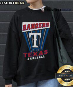 Cozy Top Texas Rangers Baseball Starter sweatshirt in navy blue, perfect for fans and chilly game days.