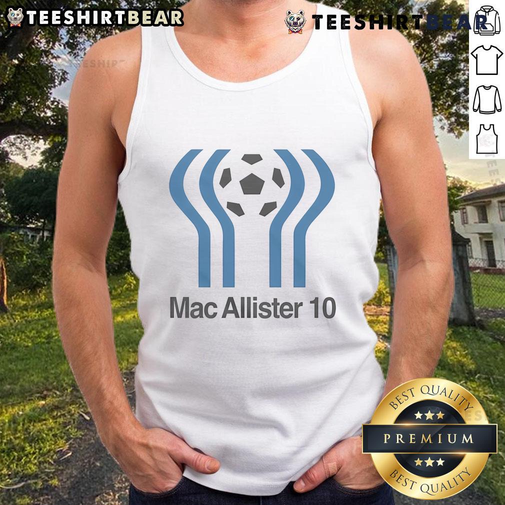 Top The Anfield Wrap Mac Allister 10 Liverpool Tank Top featuring vibrant team colors and design, perfect for fans.