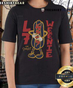 Top-The-Sandlot-L7-Weenie-Ladies-Tee featuring a fun graphic design perfect for fans of The Sandlot movie.