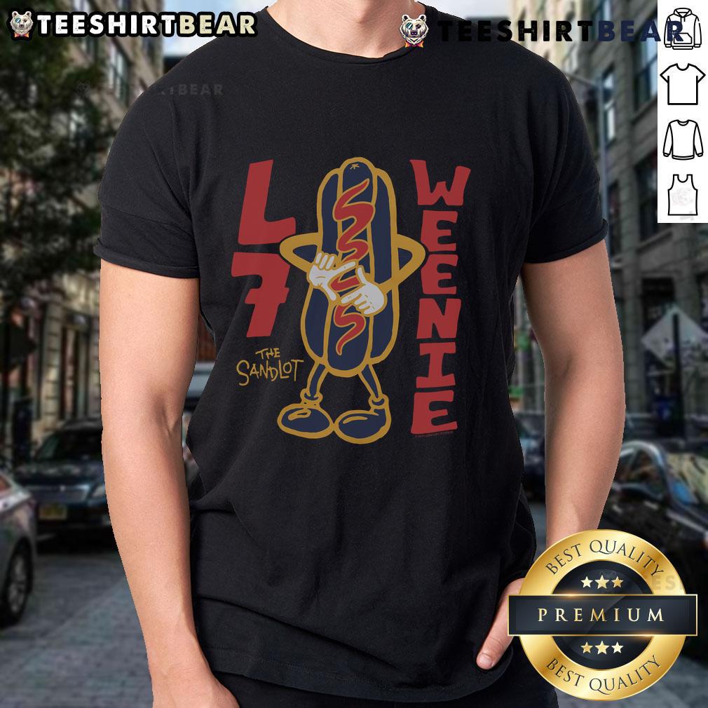 Top The Sandlot L7 Weenie T-Shirt featuring a vintage design inspired by the classic movie The Sandlot.