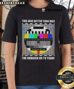 80s vintage ladies tee featuring 'Top: The Ultimate 80s Page' design, celebrating classic television nostalgia.