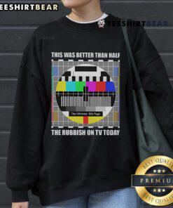 Alt Text: Retro sweatshirt featuring 'Top: The Ultimate 80s Page' design, perfect for nostalgic fans of 80s pop culture.