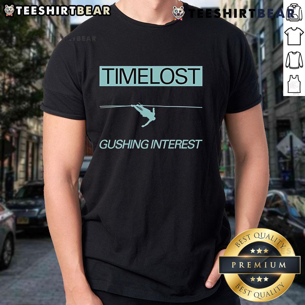 Alt Text: Top Timelost Gushing Interest T-Shirt featuring vibrant design and comfortable fit, perfect for fans of Timelost.