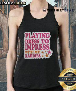 Trendy dress to impress meme featuring a classic tank top, perfect for stylish outings with friends.