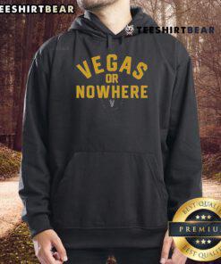 Alt Text: Top Vegas or Nowhere Vegas varsity hoodie in black, featuring bold lettering and a stylish design for casual wear.