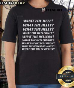 Stylish ladies tee featuring 'What The Helle' design, perfect for casual outings and trendy fashion enthusiasts.