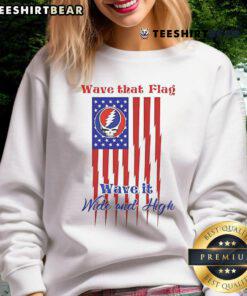 Awesome Grateful Dead Wave That Flag sweatshirt featuring vibrant colors and bold graphics, perfect for fans and collectors.