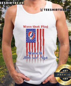 Awesome Grateful Dead Wave That Flag tank top featuring vibrant graphics and a comfortable fit for fans of the band.