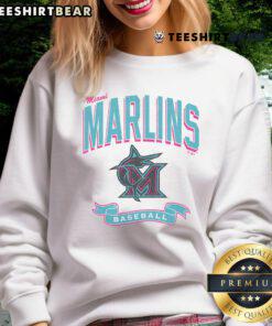 Alt Text: Awesome Miami Marlins City Connect Prime Play Sweatshirt featuring vibrant team colors and logo for stylish fans.