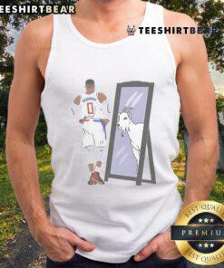 Awesome Russell Westbrook mirror GOAT Los Angeles tank top featuring a bold design for basketball fans.