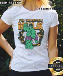 Awesome The Incredible Hulk ladies tee featuring a bold graphic design, perfect for fans of superhero apparel.