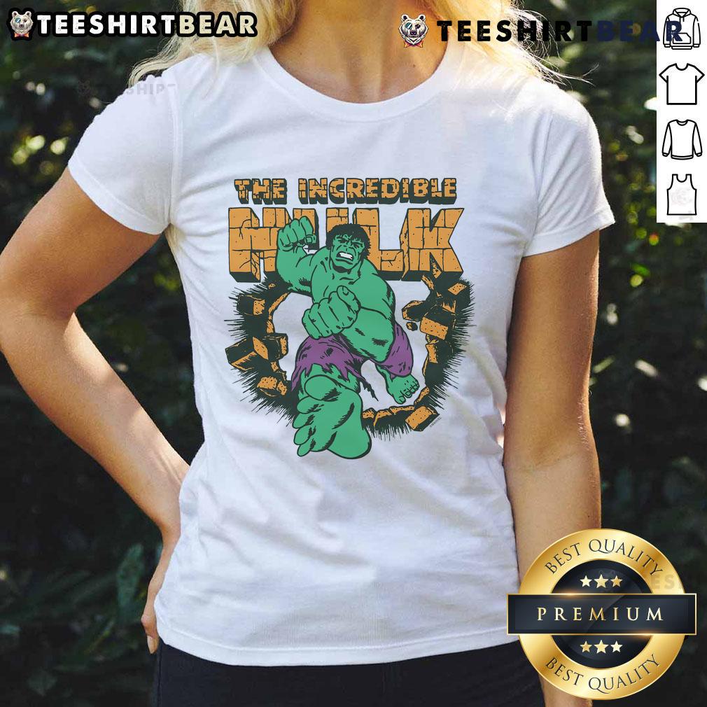 Awesome The Incredible Hulk ladies tee featuring a bold graphic design, perfect for fans of superhero apparel.