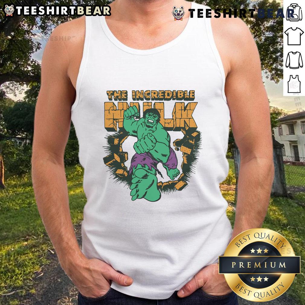 Awesome The Incredible Hulk tank top featuring vibrant graphics of Hulk in action, perfect for fans and casual wear.