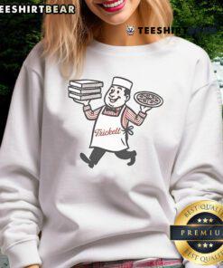 Awesome Trickett England Pizza Sweatshirt featuring a stylish design, perfect for casual wear and pizza lovers.