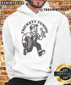 Alt Text: Awesome Trickett England tuning hoodie featuring a stylish design and vibrant colors, perfect for fans and casual wear.