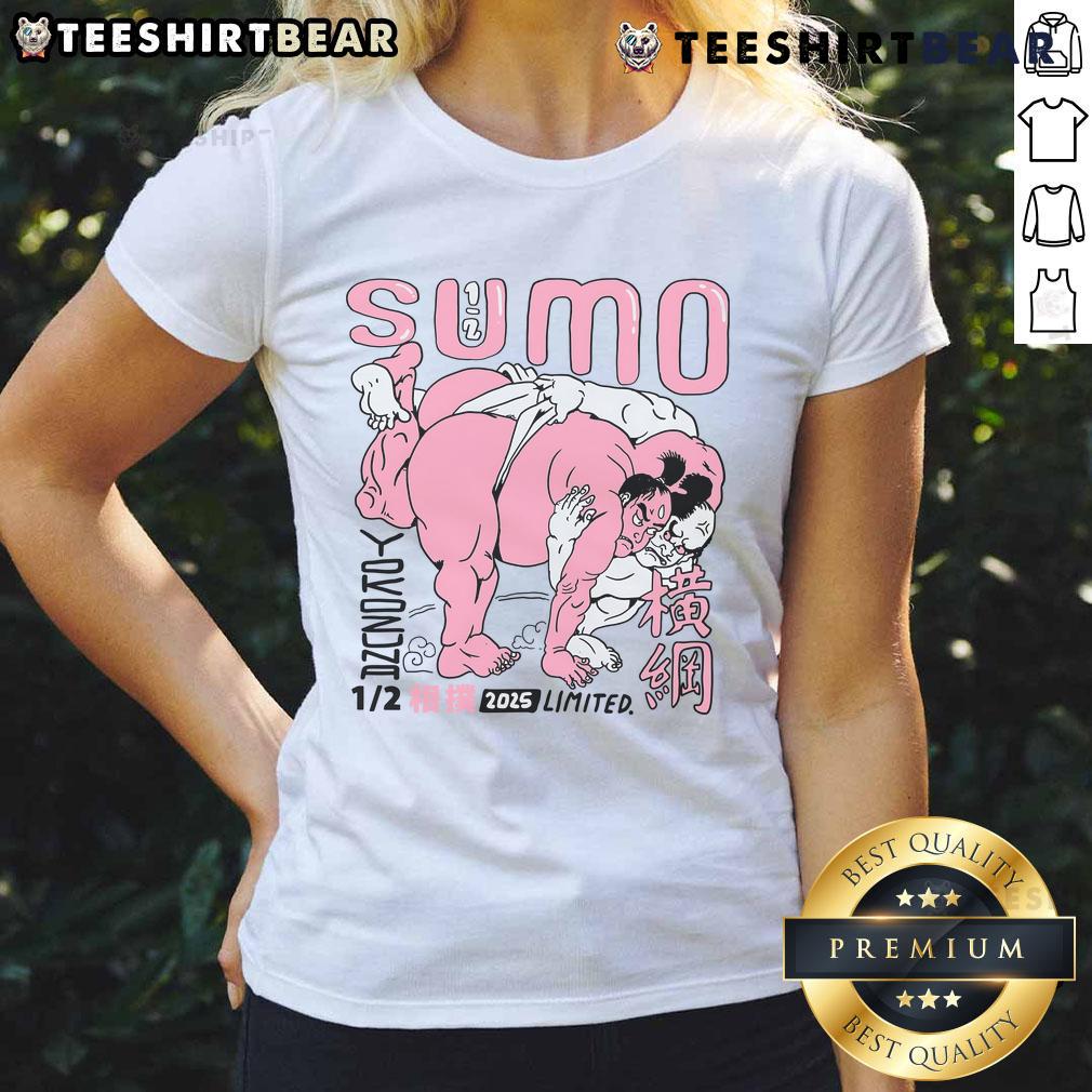 Awesome Yokozuna Sumo 2025 Limited Ladies Tee featuring a stylish design perfect for sumo wrestling fans.